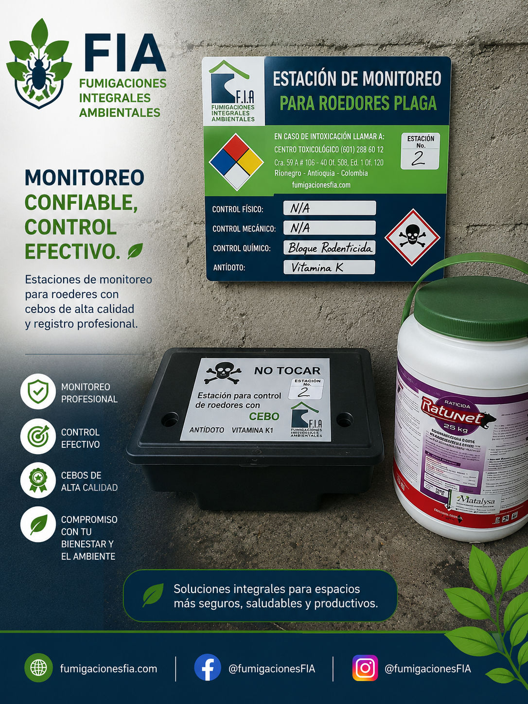 Estación de monitoreo profesional para roedores plaga